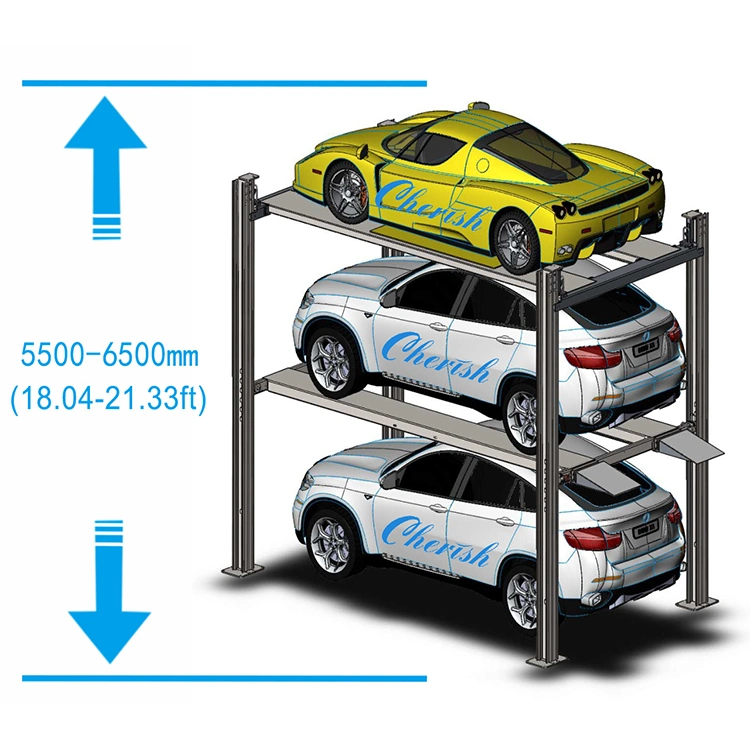 Home Garage Triple Stacker Car Parking Lifts