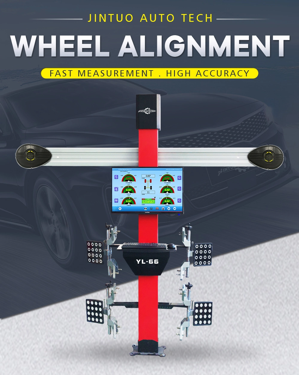 Jintuo Garage Car Lift Inspection Auto Repair 3D Wheel Alignment Equipment Price