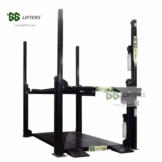 Ascenseur de stationnement de voiture hydraulique Aofu 4 postes ascenseur automatique ascenseur de voiture équipement de Garage ascenseur de voiture dans l'atelier