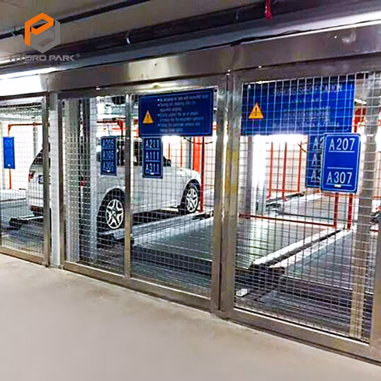 Système de stationnement à plusieurs niveaux de parking souterrain hydraulique de stationnement de fosse