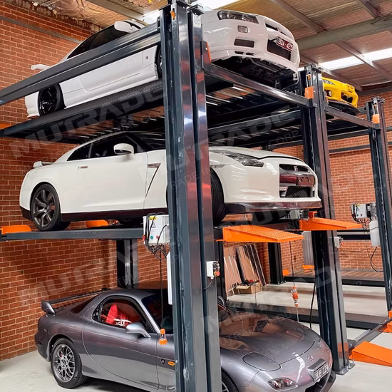 Ascenseur triple à faible bruit de stationnement de voiture de berline à trois niveaux d'empileur de vitesse rapide